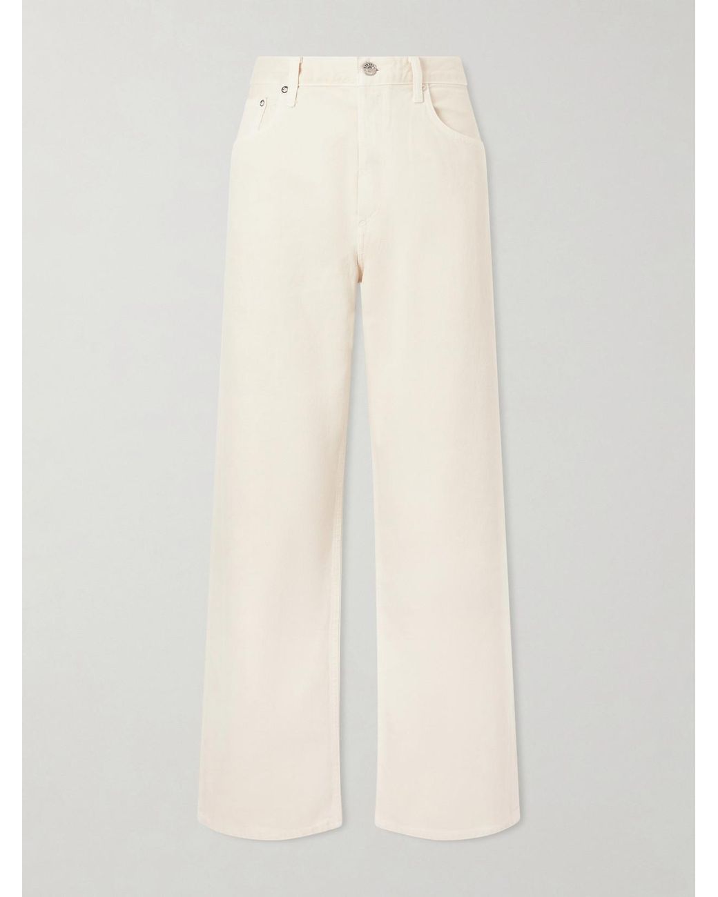 Agolde Natural Low Slung Baggy Organic Low-Rise Wide-Leg Jeans