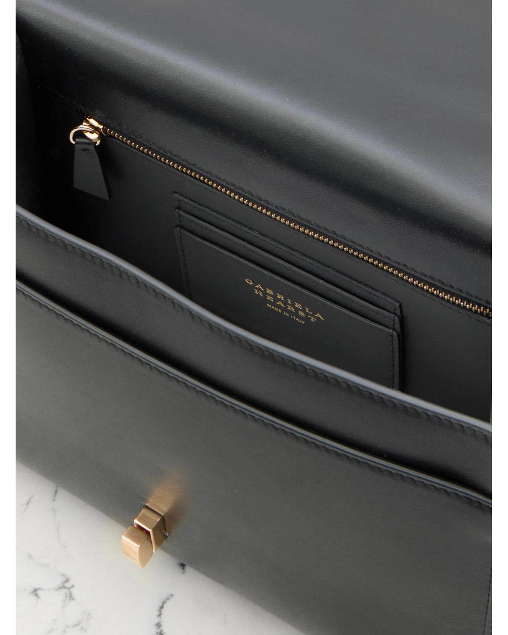 Gabriela Hearst Black Leonora Medium Leather Tote