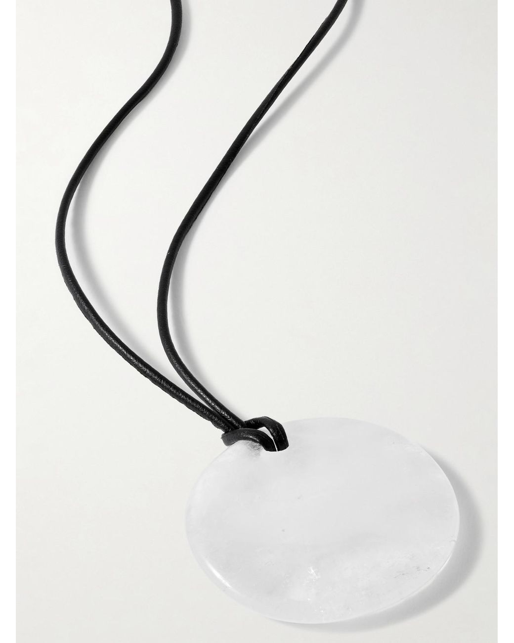 Sophie Buhai Blue Medium Full Moon Cord, Quartz And Necklace