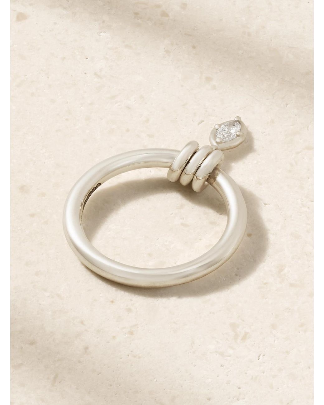 Spinelli Kilcollin Natural Pia Sterling Diamond Ring