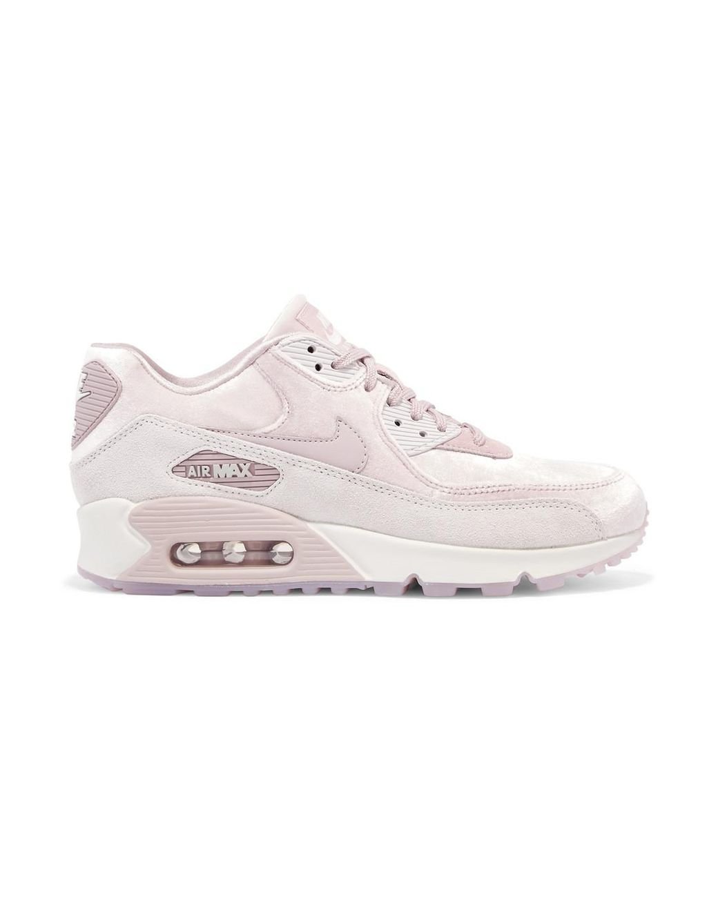 Ingenioso difícil de complacer Logro Nike Air Max 90 Lx Velvet And Suede Sneakers in Pink | Lyst