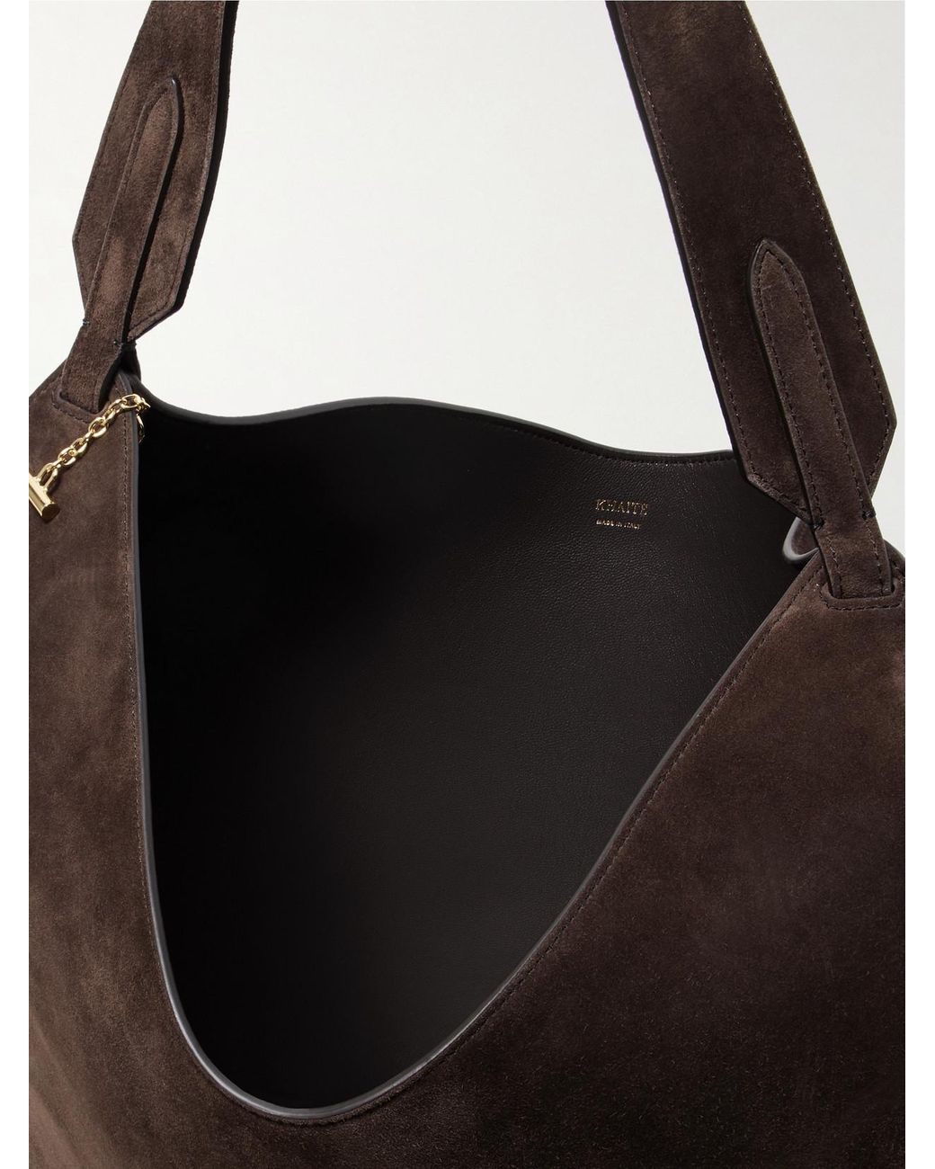 Khaite Brown Lotus Small Suede Tote