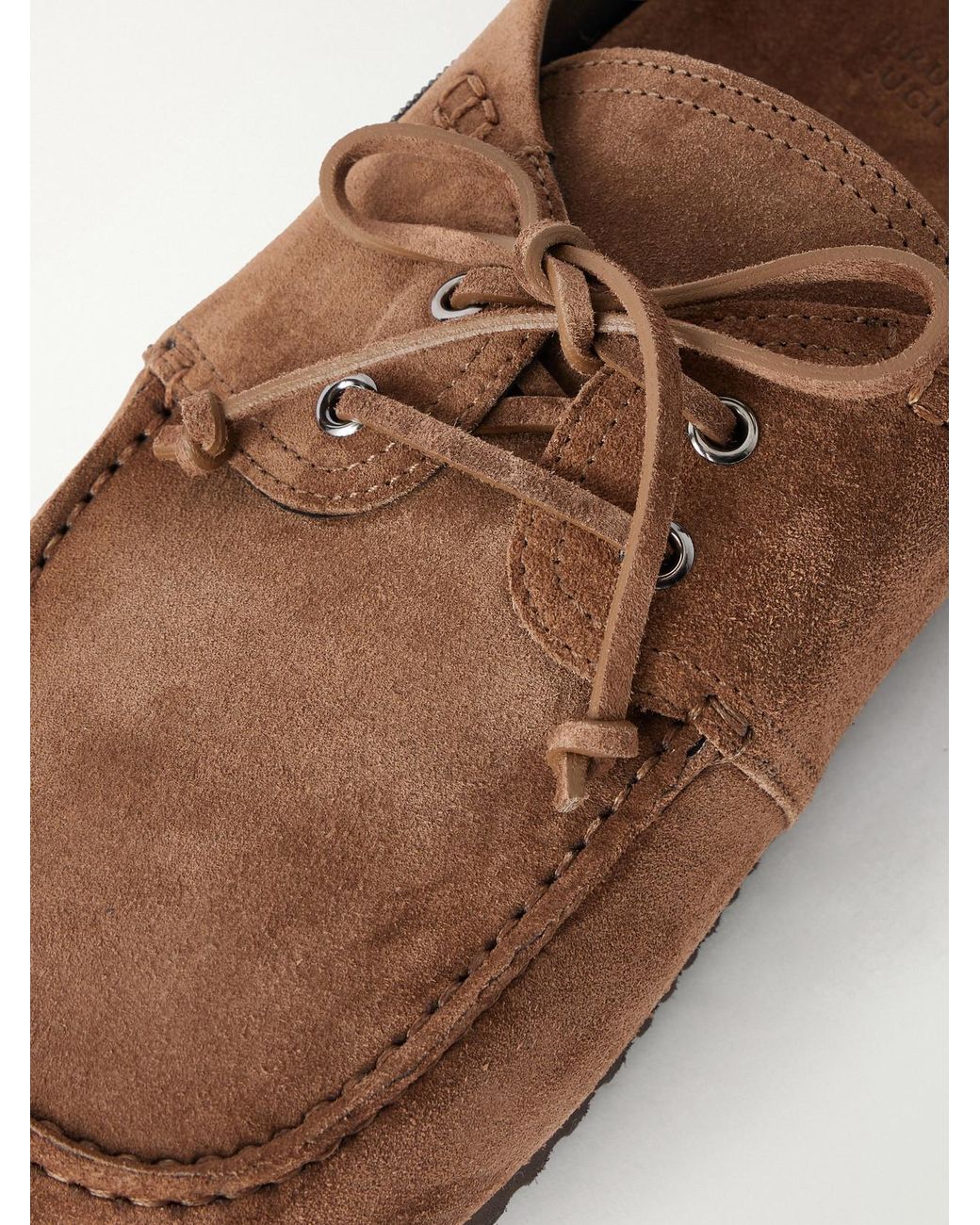 Brunello Cucinelli Brown Suede Slip-On Moccasins
