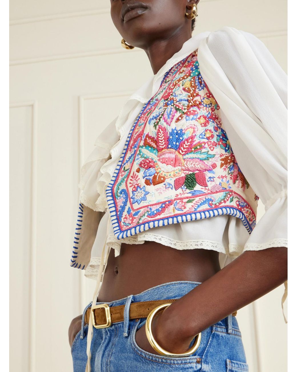 Etro Embroidered Cotton Vest