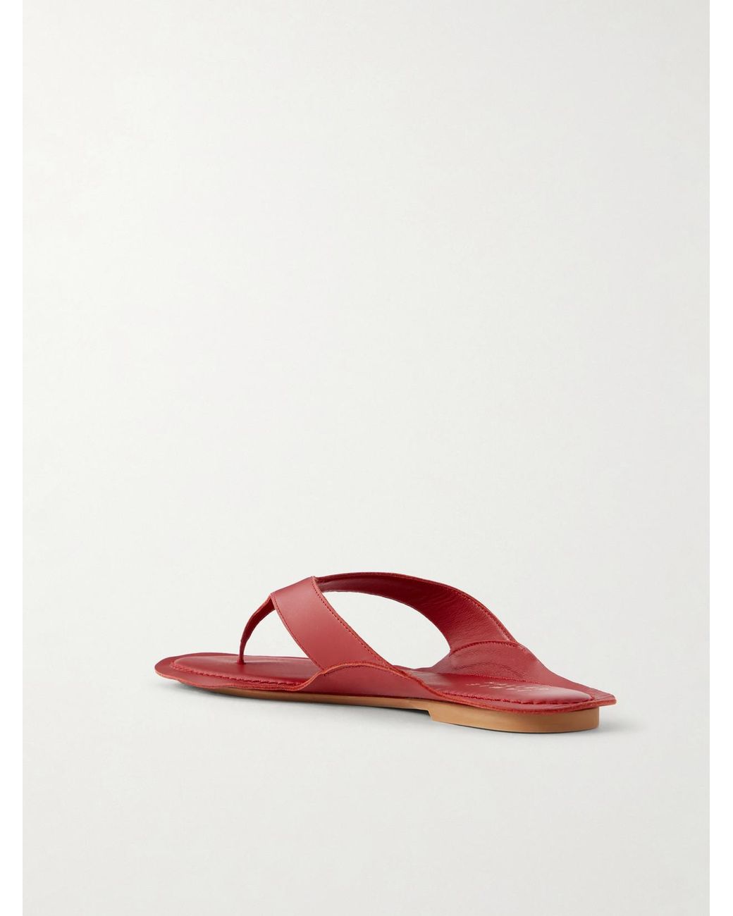 Jamie Haller Red The San Diego Leather Thong Sandals