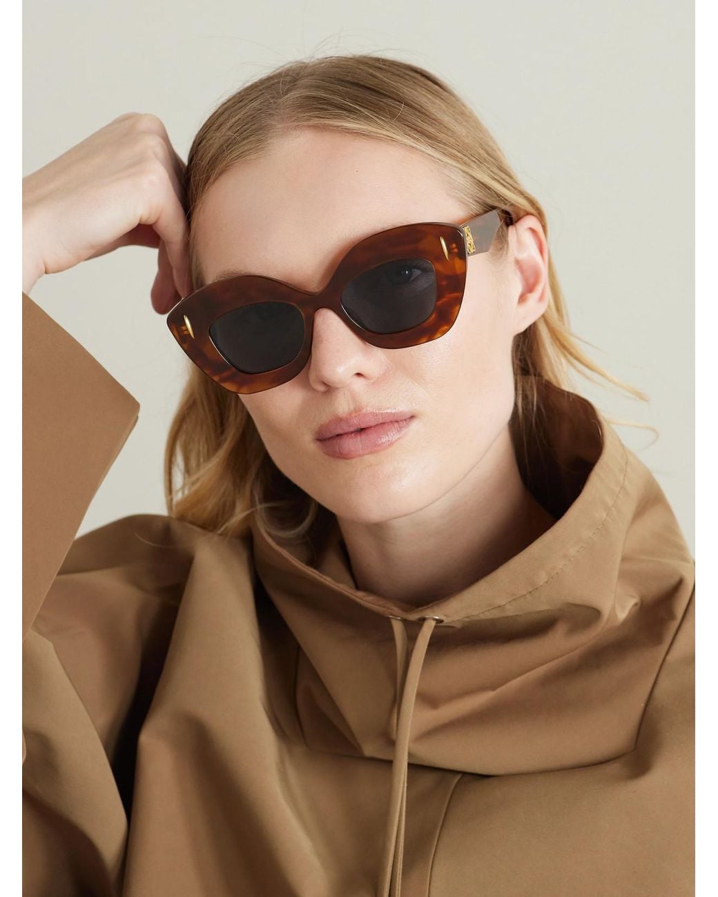 Loewe Multicolor Oversized Cat-Eye Acetate Sunglasses
