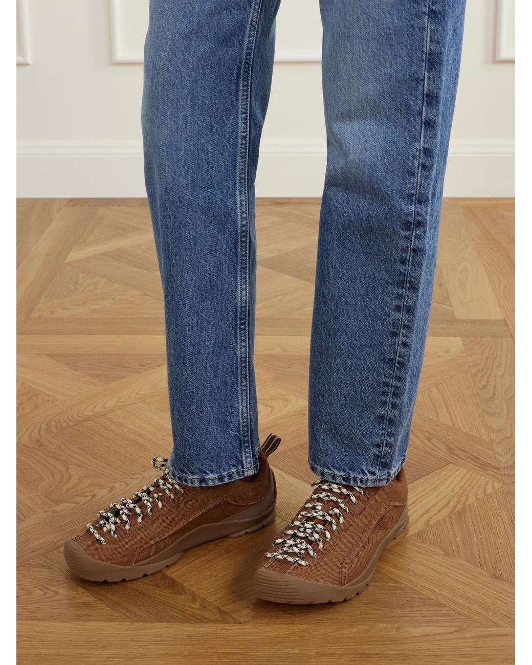 SKALL Brown Keen Jasper Cotton-Canvas Sneakers