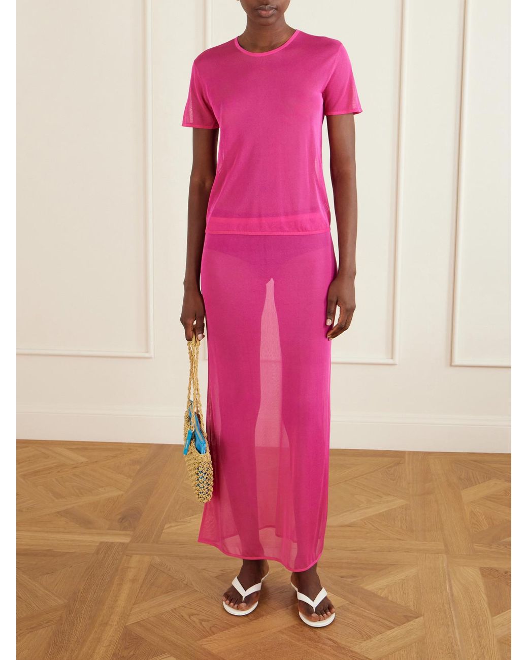Leset Pink Jack Knitted T-Shirt