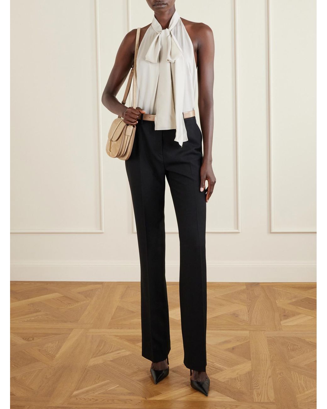 Tom Ford Natural Small Suede Shoulder Bag