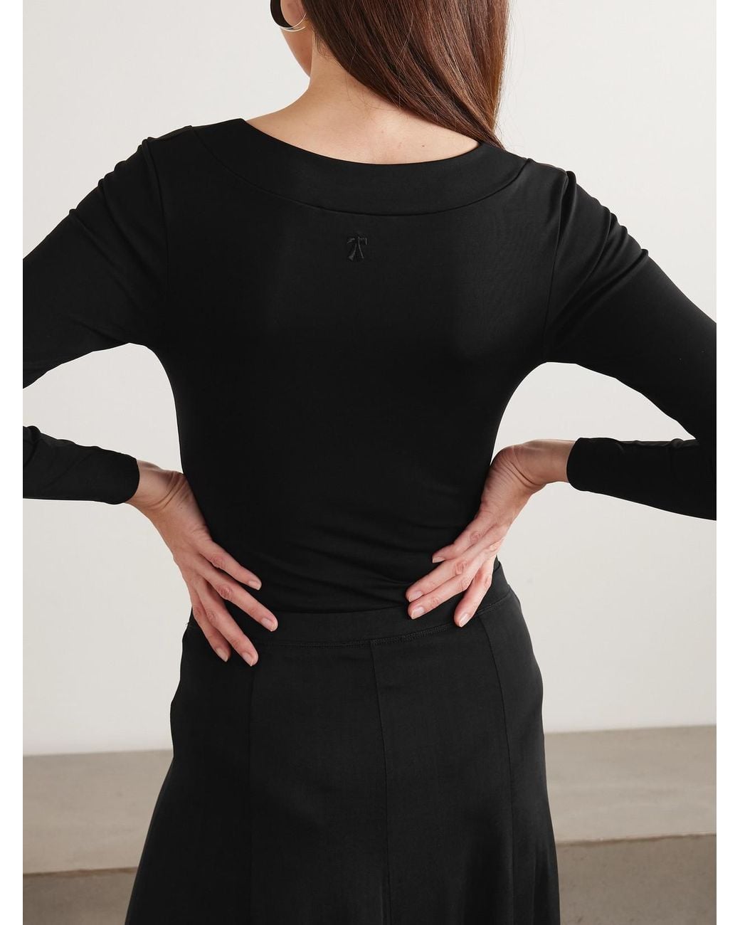 The Park Black Maranda Scoop Neck Pyratex Power 3 Full-Bottom Bodysuit