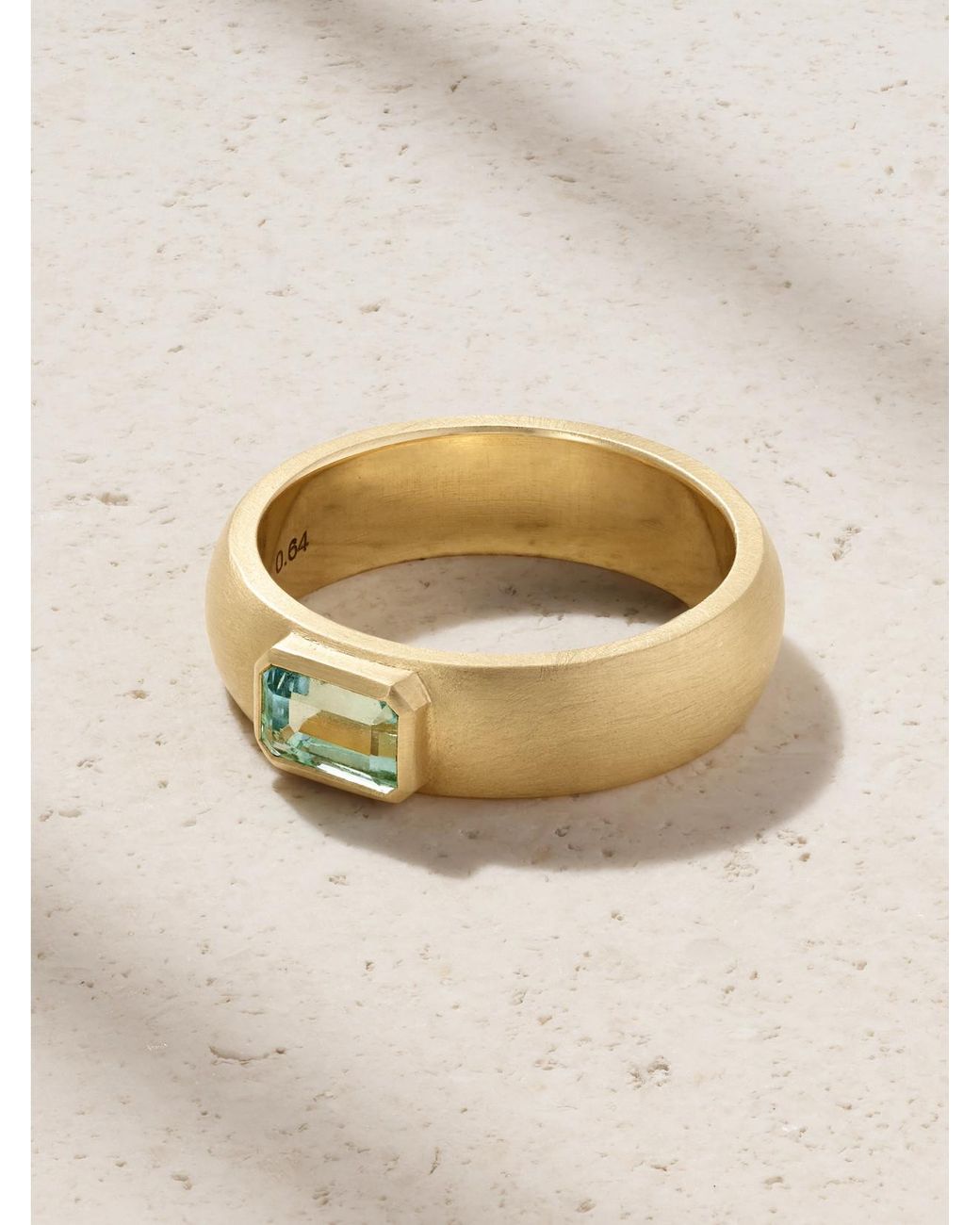 Irene Neuwirth Natural Gem Drop 18-Karat Emerald Ring