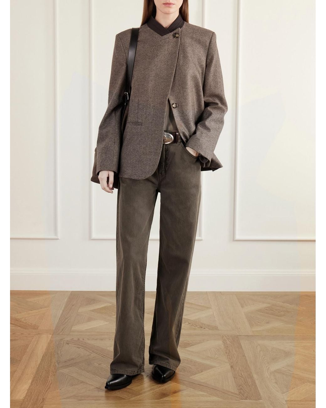 Twp Brown Song Sung Mid-Rise Straight-Leg Jeans