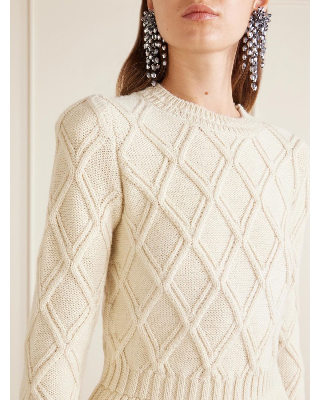 Isabel Marant Natural Holly Knitted Alpaca And Wool-Blend Sweatshirt