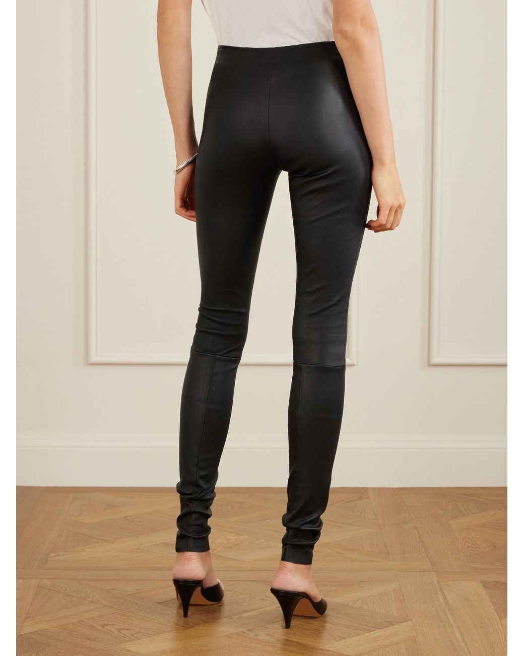 Stouls Blue Carolyn Leather Leggings