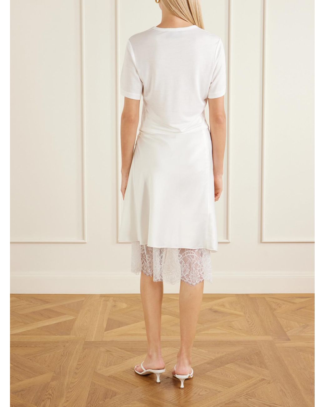 Simone Rocha White Bow-Detailed Jersey T-Shirt
