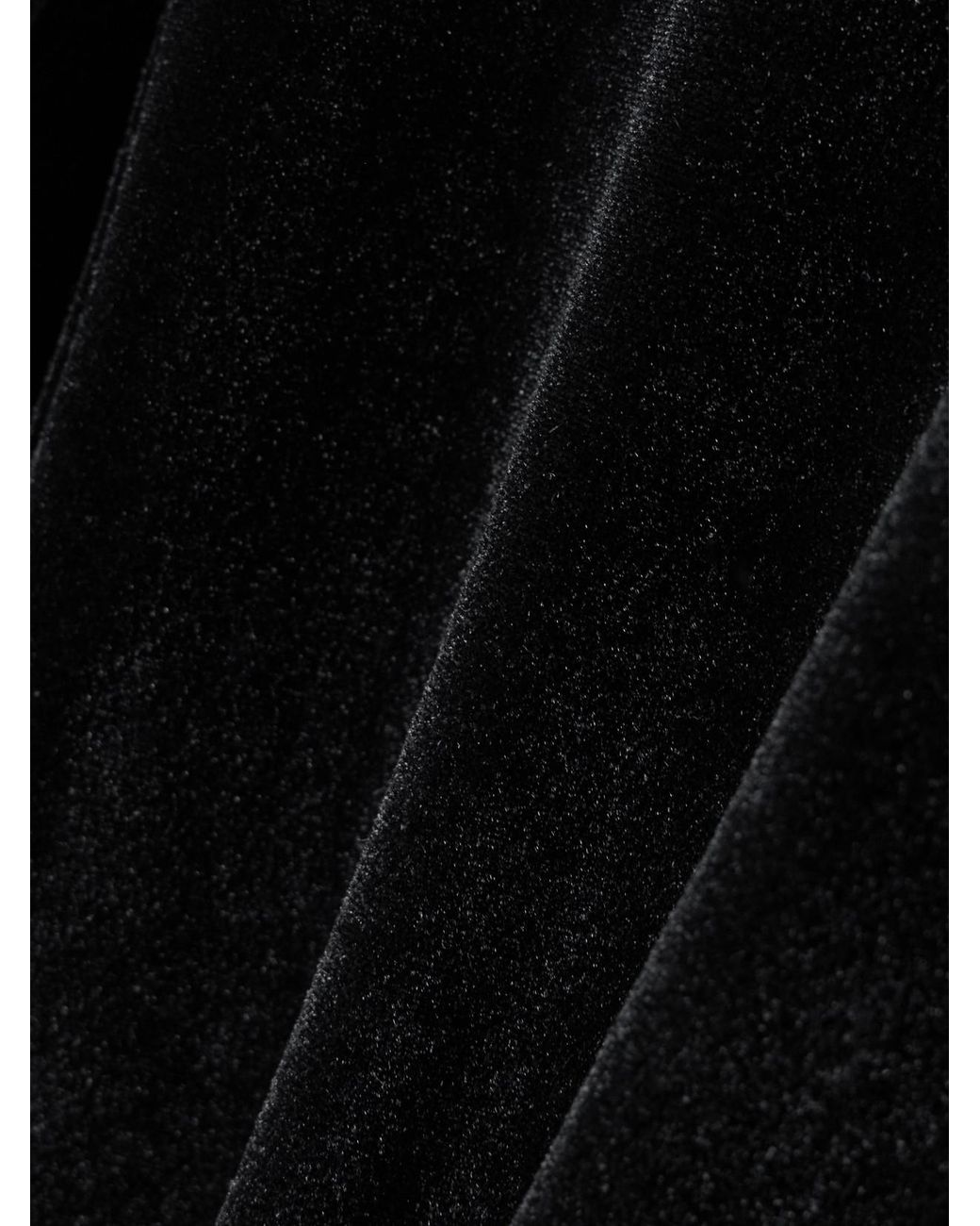 The Park Black Tessa Stretch-Velvet Flared Pants