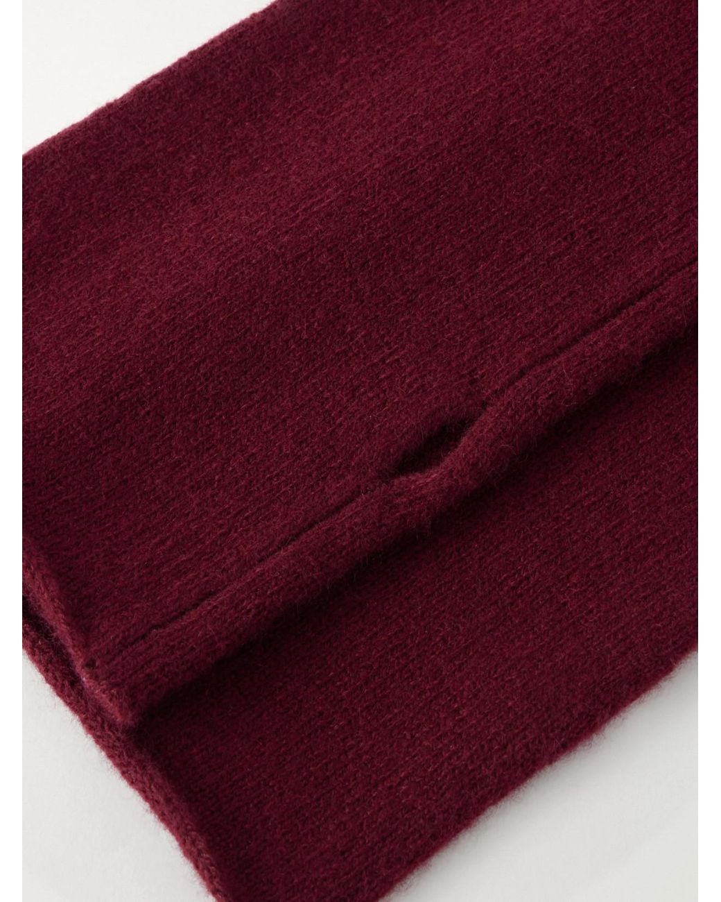 Lisa Yang Purple Aspen Cashmere Fingerless Gloves