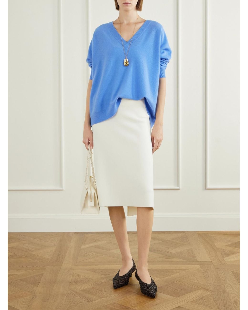 Lisa Yang Blue Kenny Cashmere Sweater