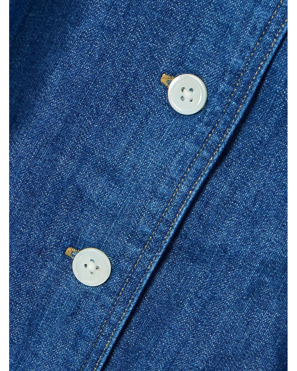 Polo Ralph Lauren Hampton Belted Denim Midi Dress in Blue | Lyst