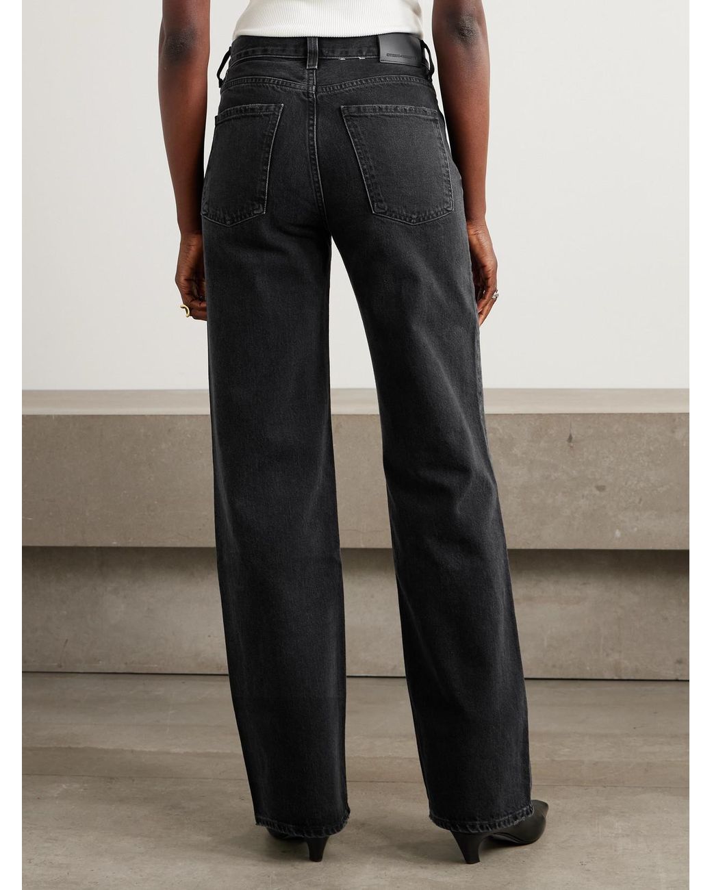 Citizens of Humanity Black Annina High-Rise Wide-Leg Jeans