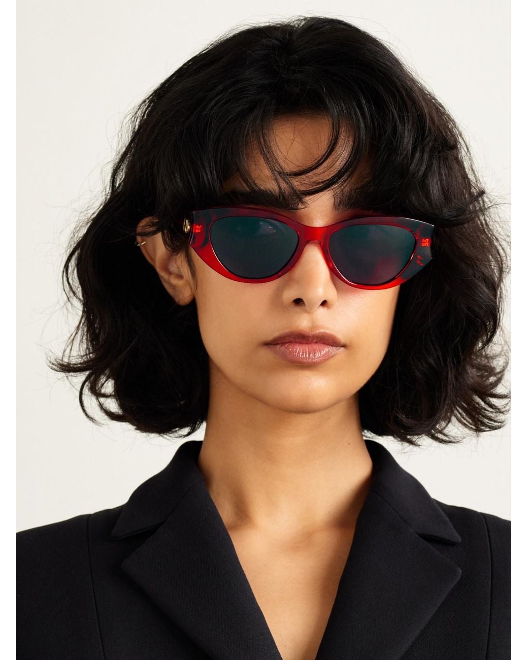 Dior Red Diorglow B1I Cat-Eye Acetate Sunglasses