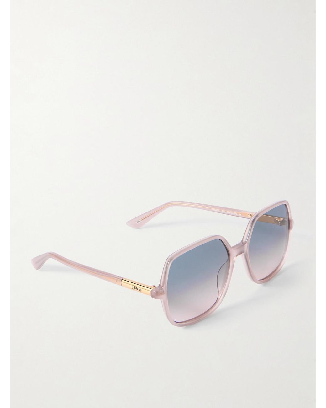 Chloé Natural Judy Round-Frame Acetate Sunglasses