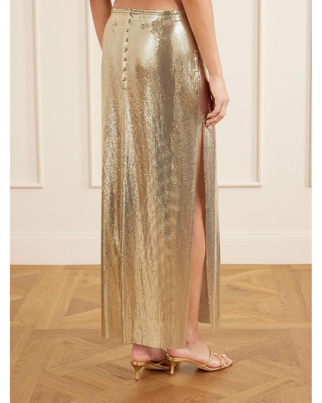 Rabanne White Chainmail Maxi Skirt