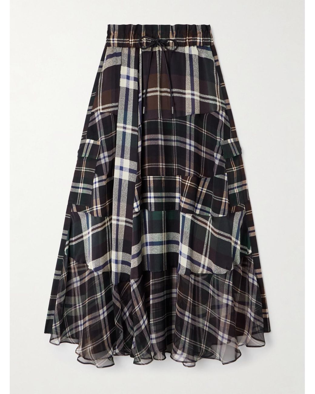 国内より1WEEK【sacai】Plaid Print Skirt Plaid Print Skirt | sacai Official Store サカイ オフィシャル
