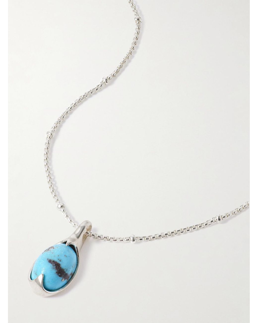 Loren Stewart White Orb Sterling And Necklace