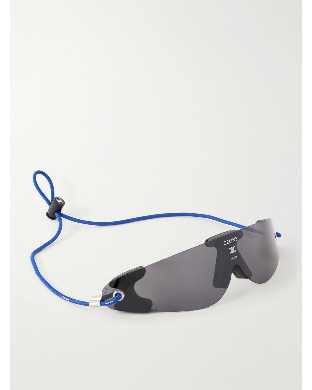Céline Blue Runner Shield-Style Injection Sunglasses