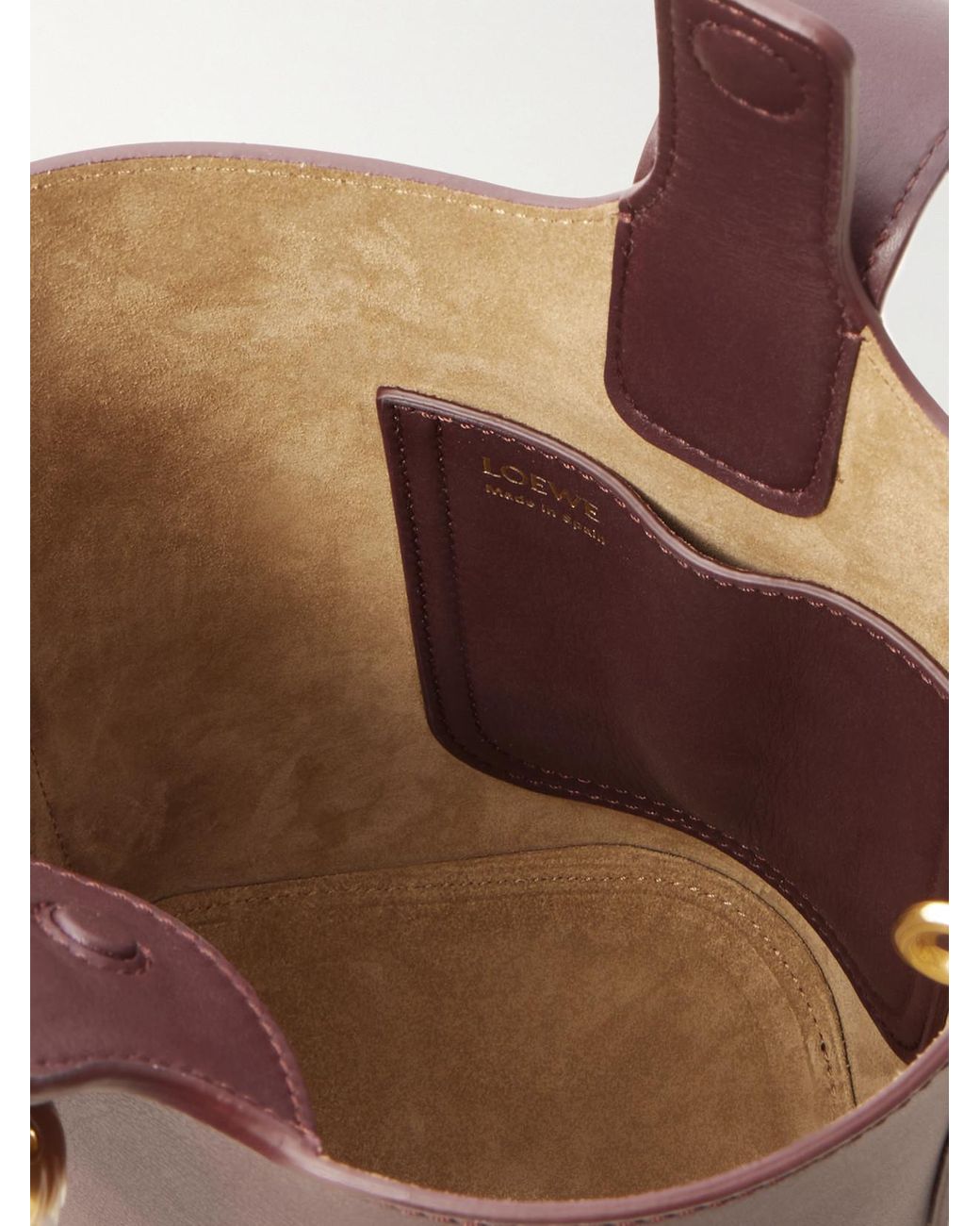 Loewe Purple Pebble Mini Leather Tote