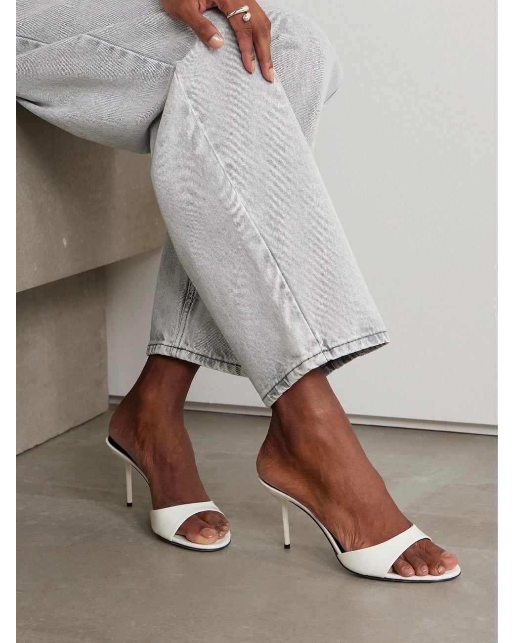 Paris Texas Natural Lidia 70 Patent-Leather Sandals