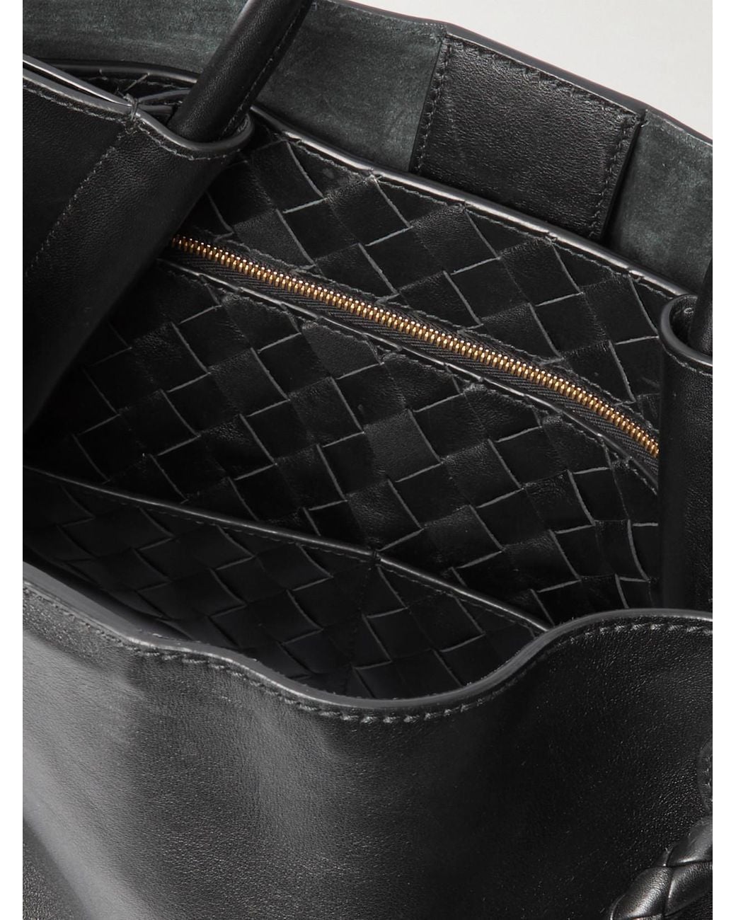 Bottega Veneta Black Andiamo Large Intrecciato Leather Tote