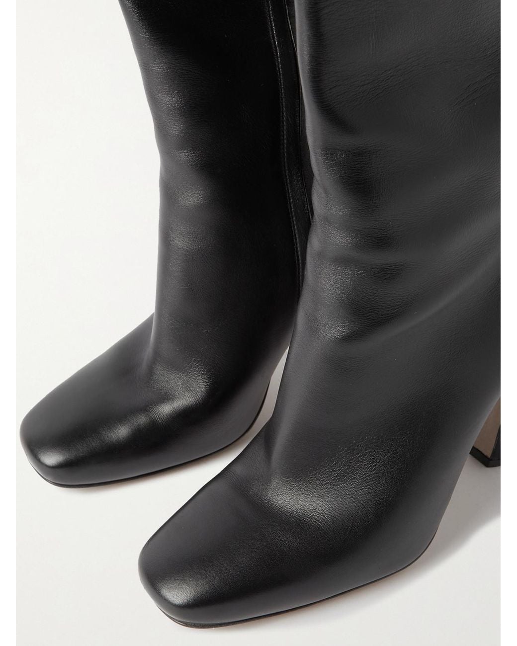 Bottega Veneta Black Leather Canalazzo Boots