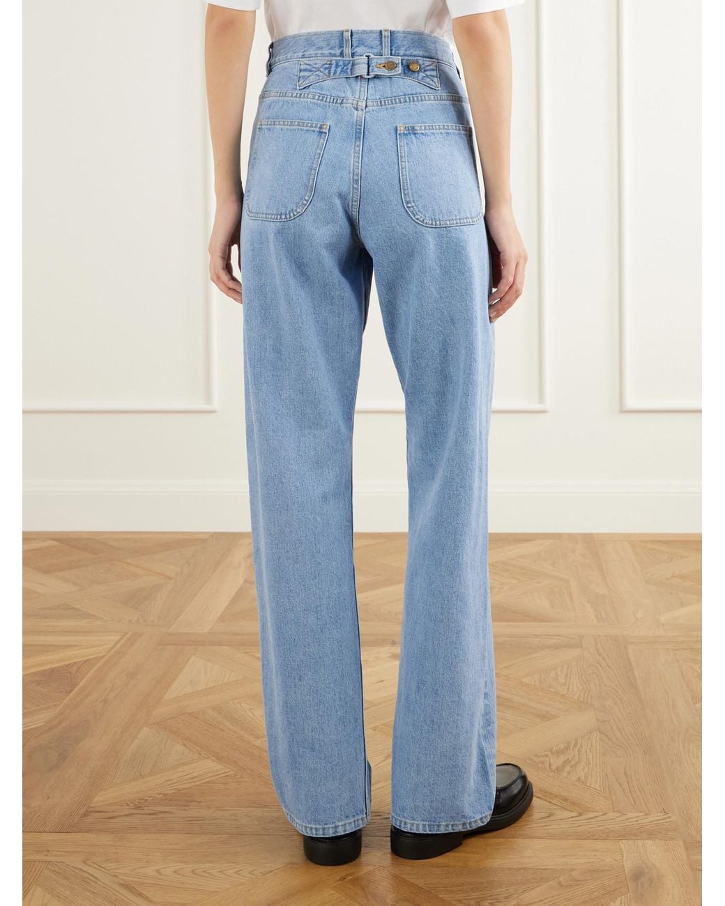 Thom Browne Blue Mid-Rise Straight-Leg Jeans