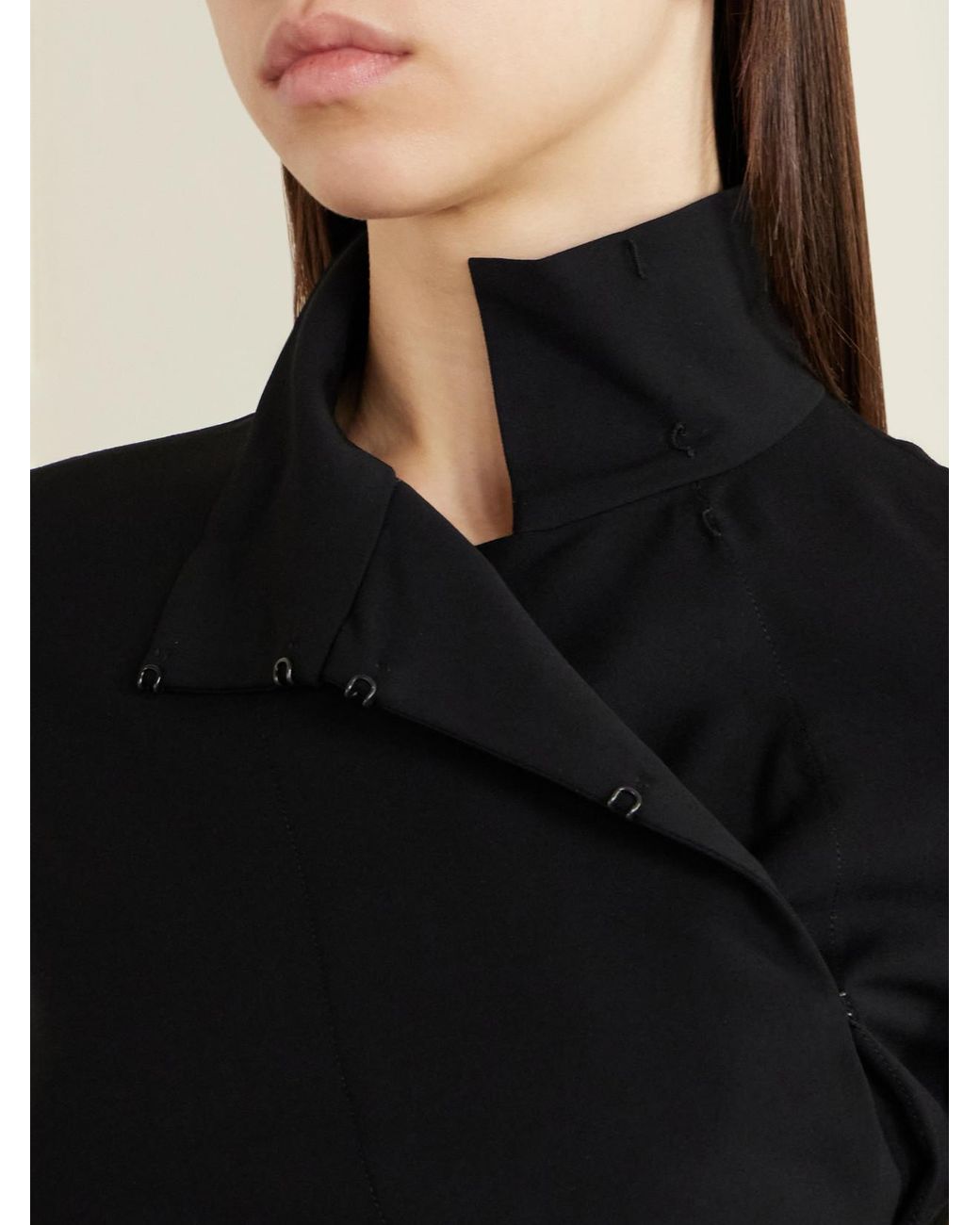 Colleen Allen Black Twist Stretch-Crepe Jacket
