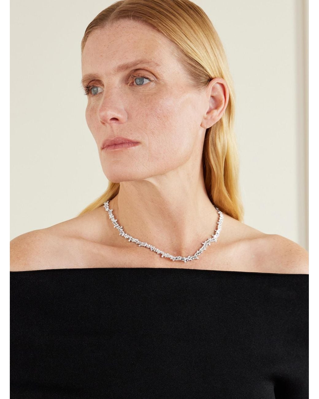Suzanne Kalan Natural 18-Karat Diamond Necklace