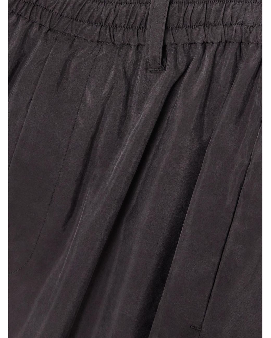 Ssstein Gray Pleated Silk-Blend Track Pants