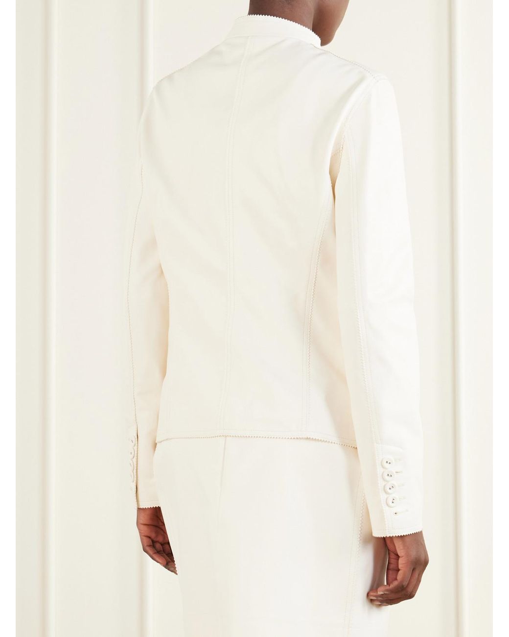 Tom Ford Natural Petite Leather Jacket