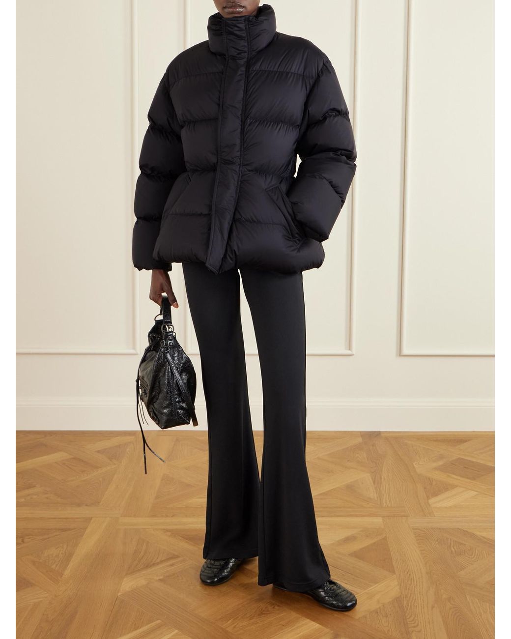Balenciaga Blue Padded Quilted Ripstop Down Jacket
