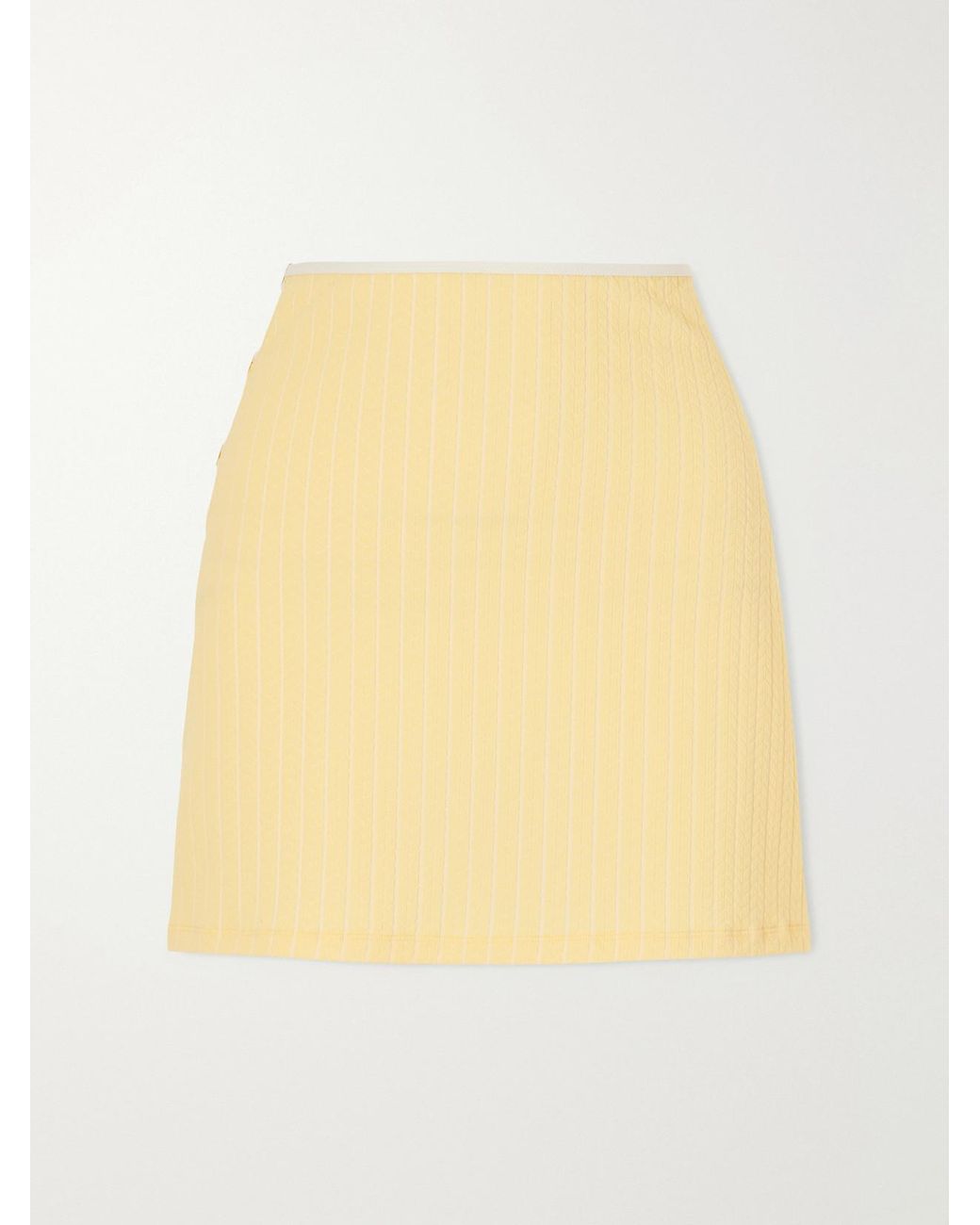 Eres Yellow Poolside Cut-Out Jacquard Coverup