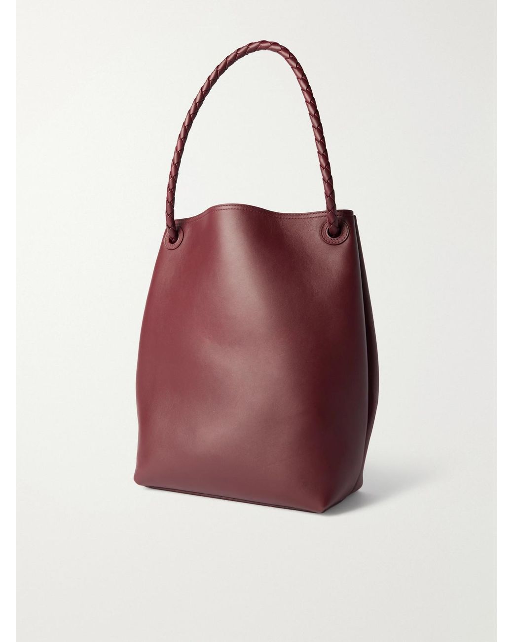 Bottega Veneta Red Andiamo Medium Leather Bucket Bag