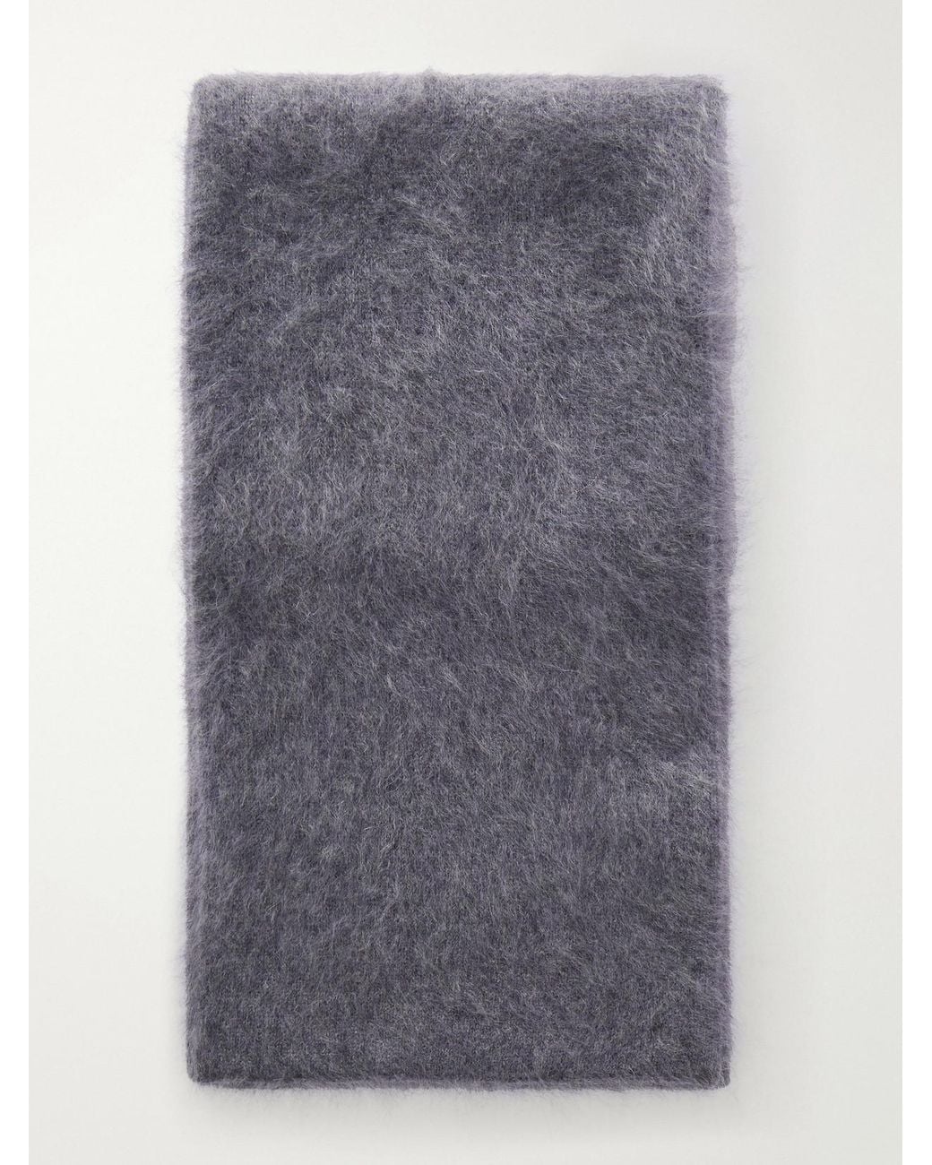 Lisa Yang Gray Enoa Brushed Cashmere Scarf