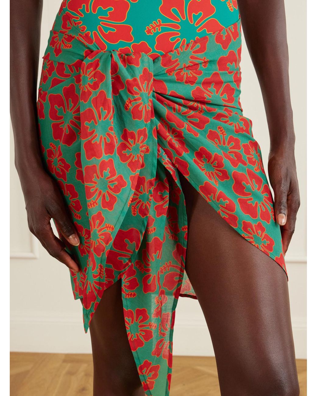 Lido Multicolor Floral-Print Cotton-Voile Sarong