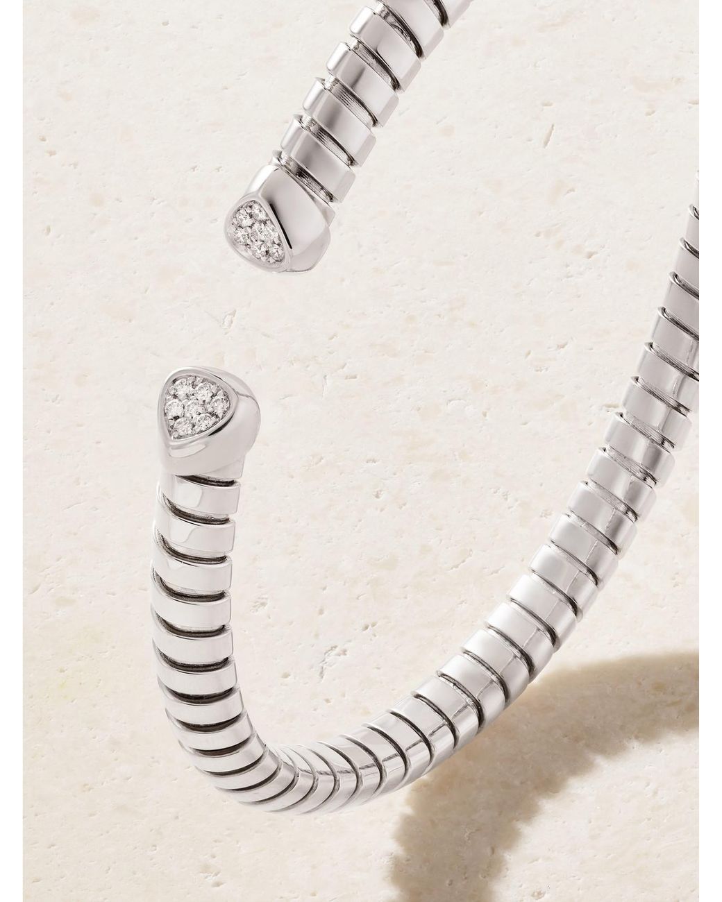 Marina B Natural Trisolina 18-Karat Diamonds Bangle