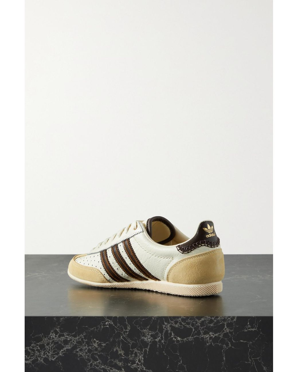 adidas Originals + Wales Bonner Japan Suede-trimmed Leather Sneakers in  White | Lyst Canada