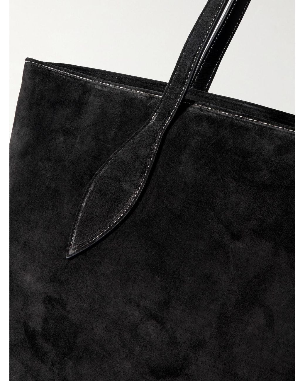 Liffner Black Mega Sprout Suede Tote