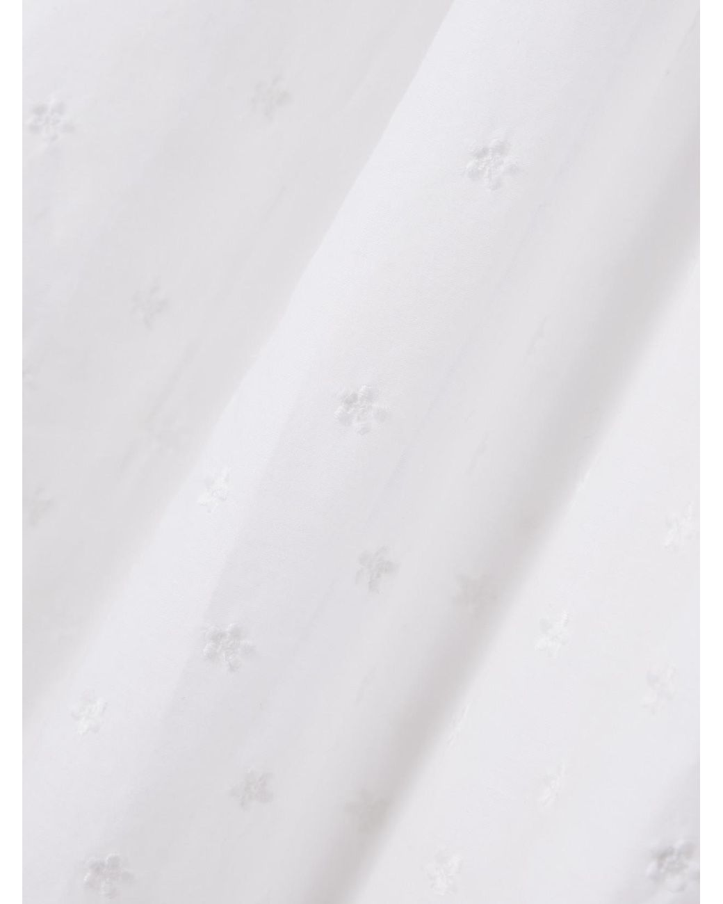Doen White Lelia Embroidered Lace-Trimmed Organic Cotton-Voile Nightdress