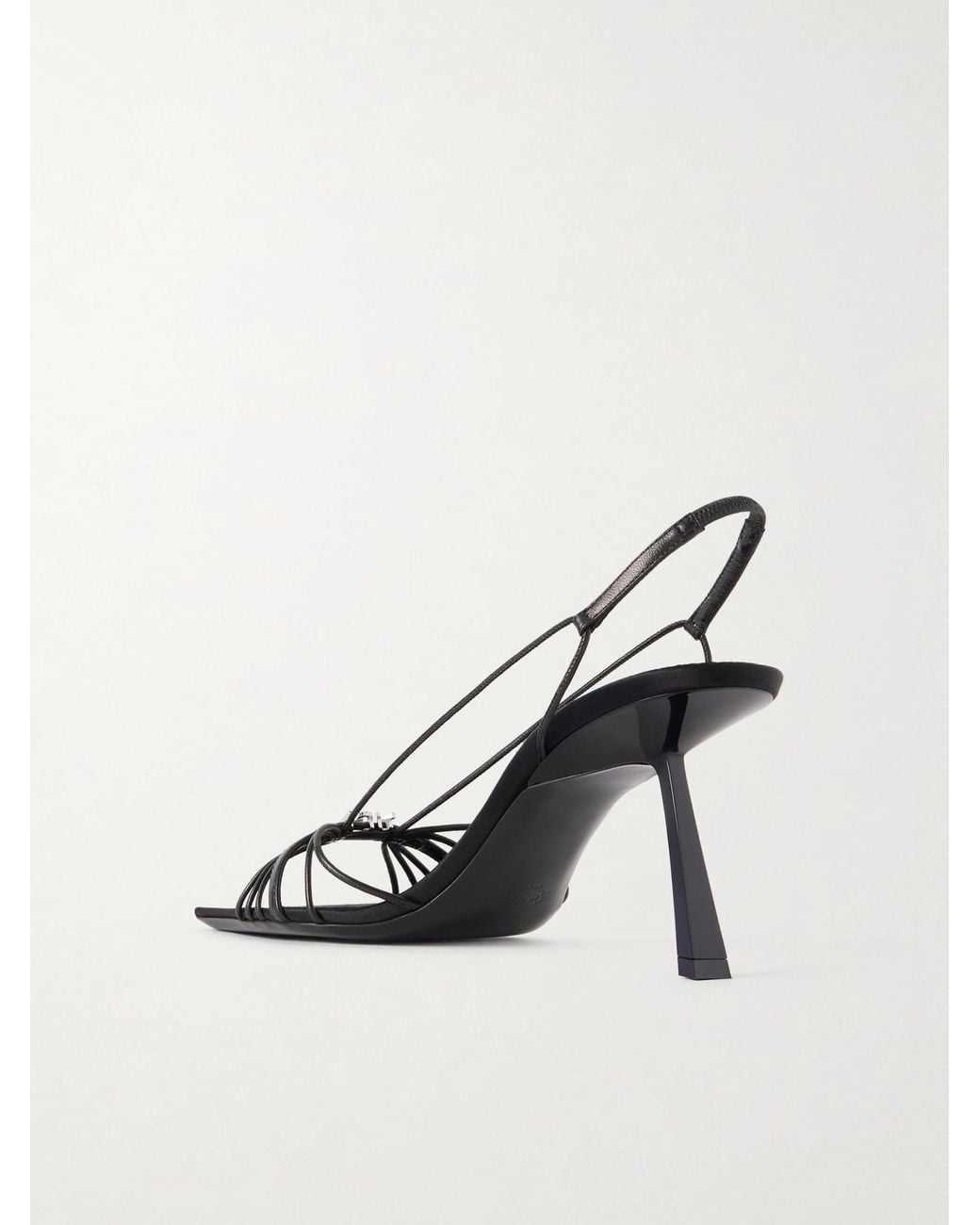 Saint Laurent Natural Jerry Logo-Embellished Leather Slingback Sandals