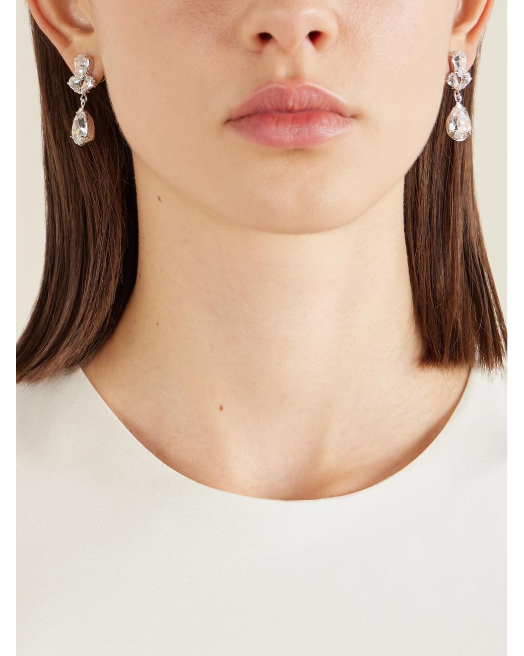 Jennifer Behr Natural Mariza-Tone Crystal Earrings